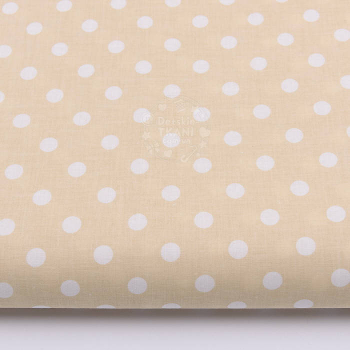 

Горошек белый 1 см на кофейном фоне (№87а), Кофе с молоком