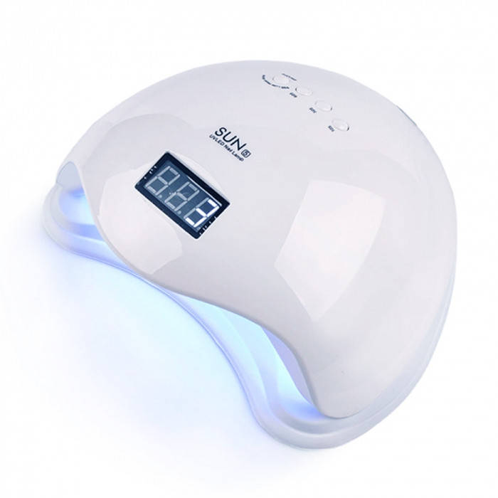 

Лампа для маникюра и педикюра SUN 5 Nail 48 Вт гибридная UV/LED 48W ультрафиолетовая УФ, Белый