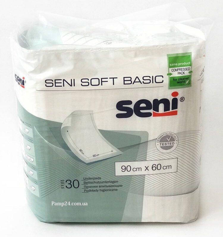 

Одноразовые пеленки Seni Soft Basic 60х90 см 30 шт