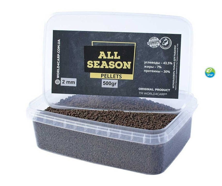 

Пеллетс прикормочный World4Carp ALL SEASON 2 мм, 500 г