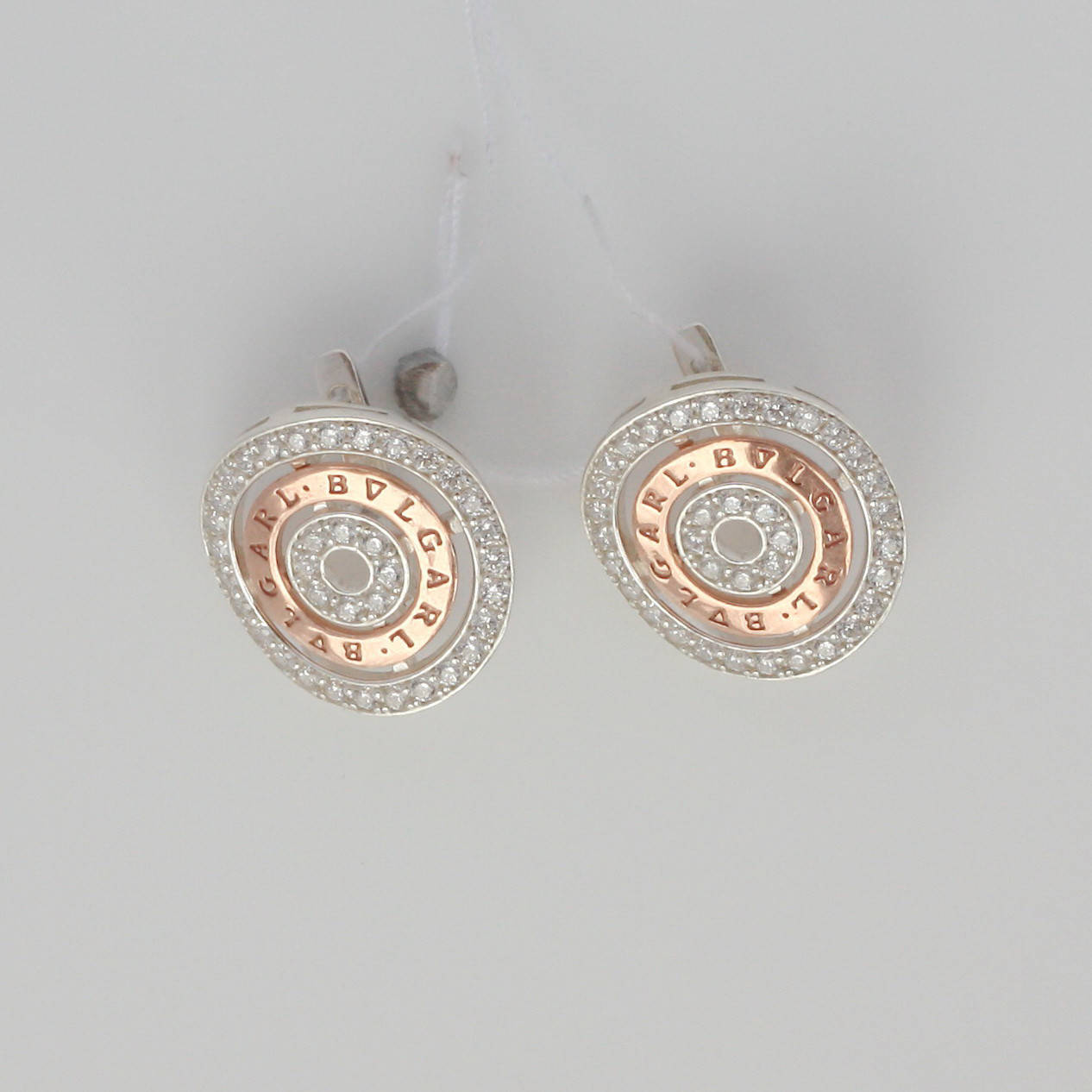 

Серьги серебряные "Булгари" с позолотой