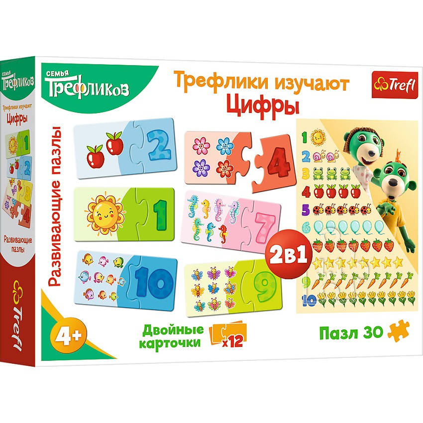 

Пазли навчальні 30 елементів "Трефлики вивчають цифри, 15582, TREFL