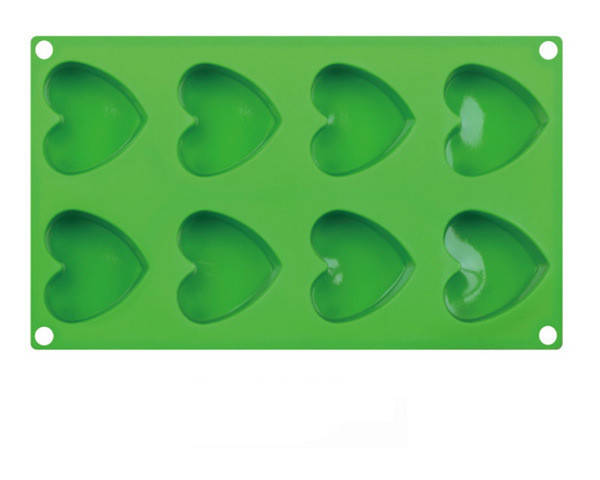 

Силіконова форма для випічки Серця, 8 шт на планшеті, Разные цвета