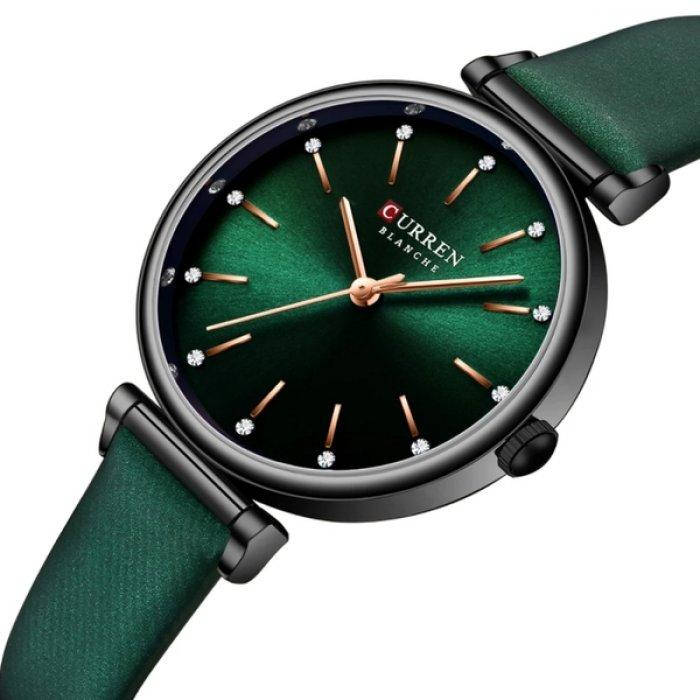 

Часы женские Curren Grass с с кожаным ремешком Зеленый