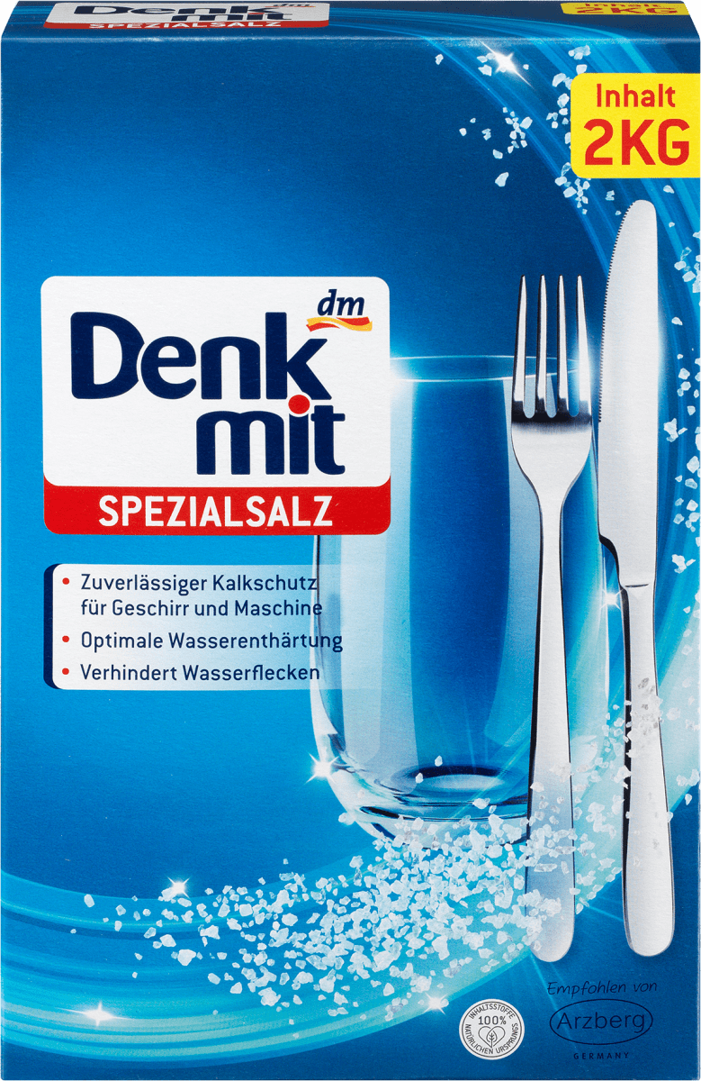 

Соль для посудомоечных машин Denkmit Spezialsalz, 2kg.