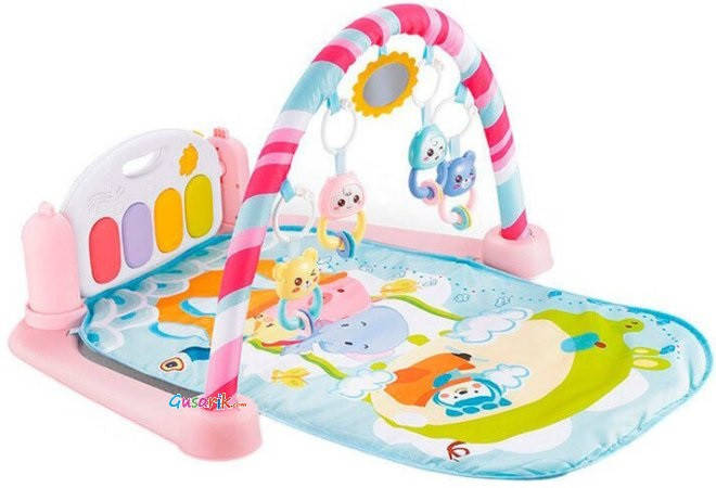 

Коврик развивающий детский розовый Baby Toys 9903