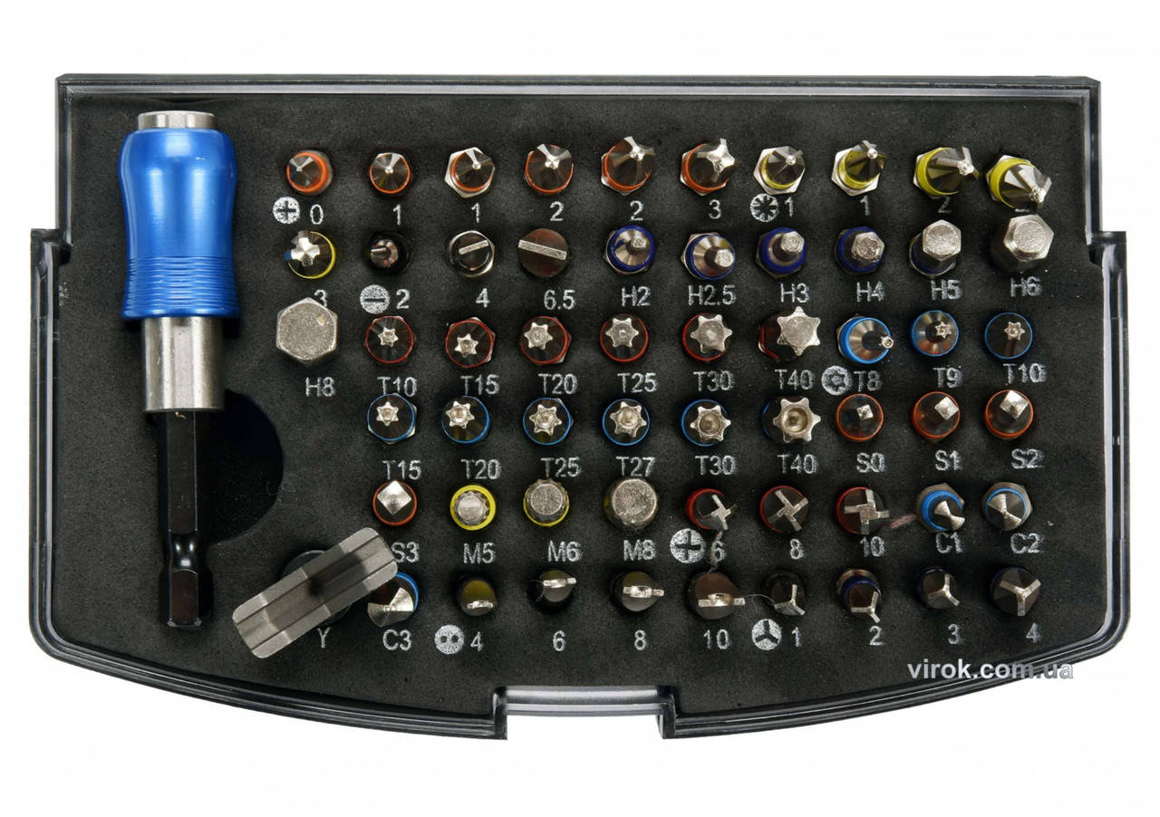 

Набор насадок отверточных YATO 1/4" с держателем 59 шт YT-04624