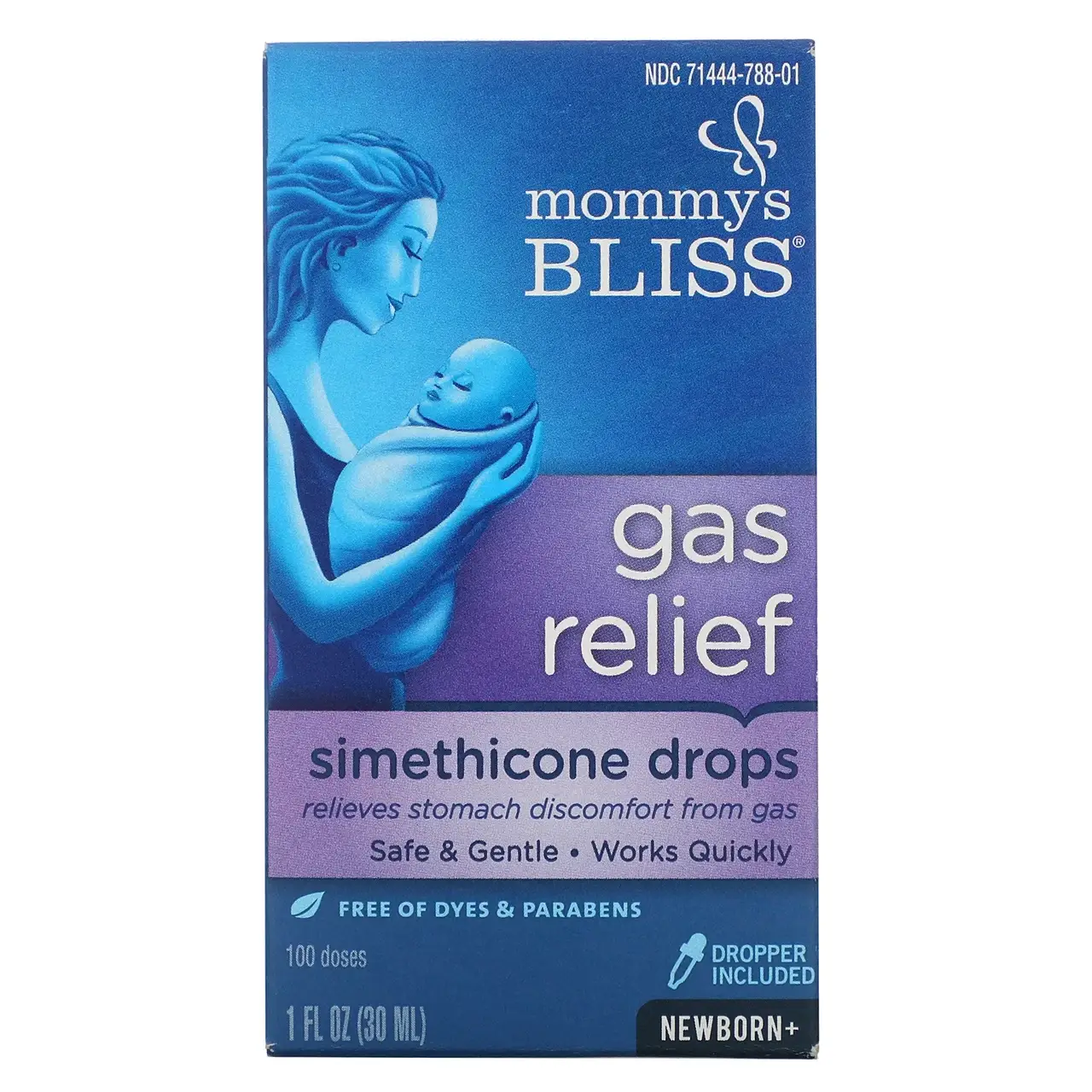 

Mommys Bliss, Облегчение газов, симетиконовые капли , От рождения+, 1 ж. унц.(30 мл)