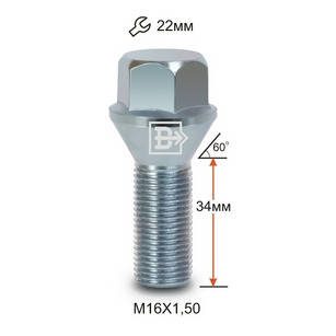 

Болт колесный M16X1,50X34