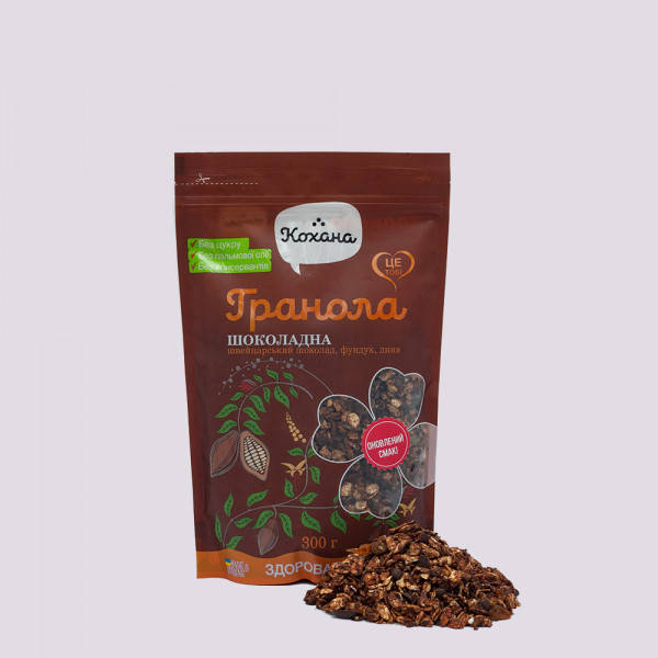 

Гранола без цукру "Шоколадна", 300г Кохана