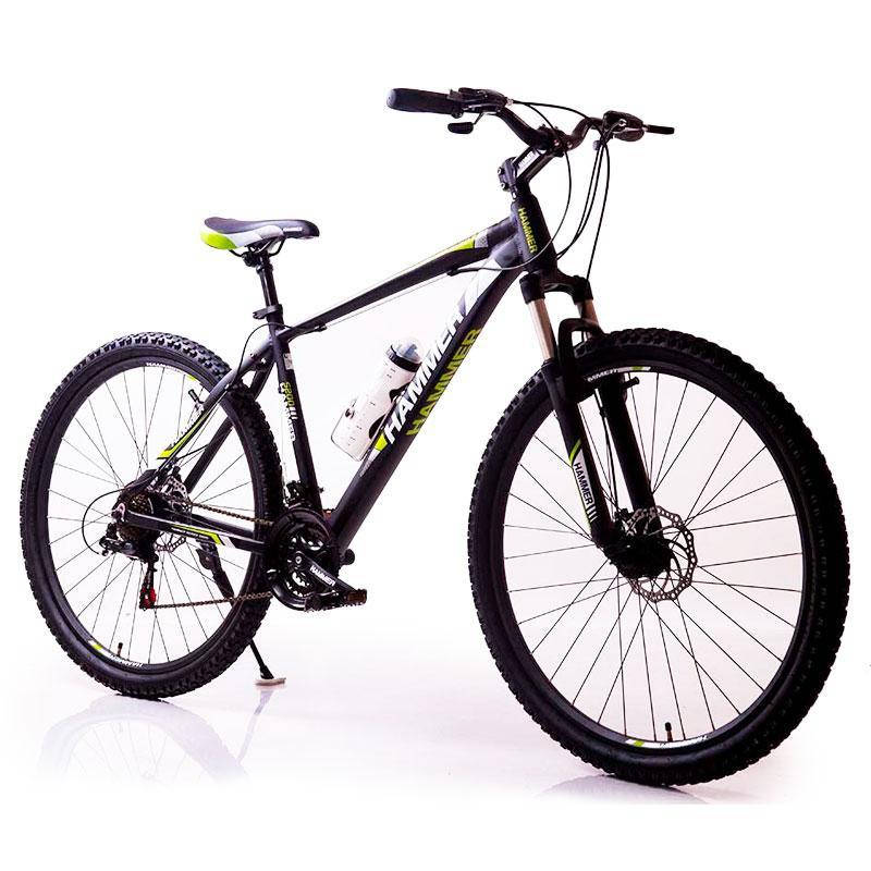 

Горный Велосипед Hammer -27,5 Shimano на рост от 160 см до 190 см Черно-Зеленый, Зелёный