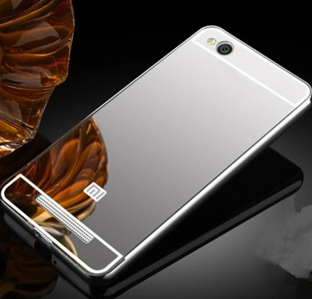 

Чехол бампер для Xiaomi Redmi 4 / 4 Prime зеркальный, Серебристый