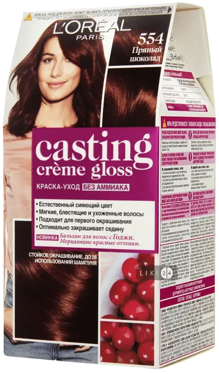 

Краска для волос L'Oreal Paris Casting Creme Gloss 554, пряный шоколад