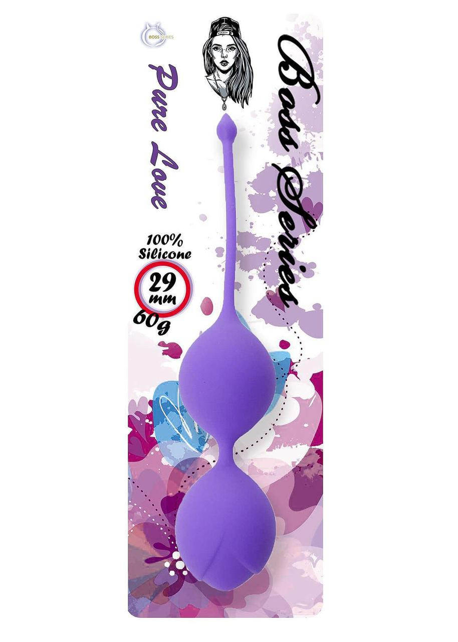 

Кульки вагінальні Silicone Kegel Balls 29mm 60g Purple Boss Series, Фиолетовый