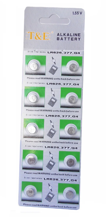 

Алкалиновая батарейка-таблетка T&E LR626 / 377 / G4 1.55V