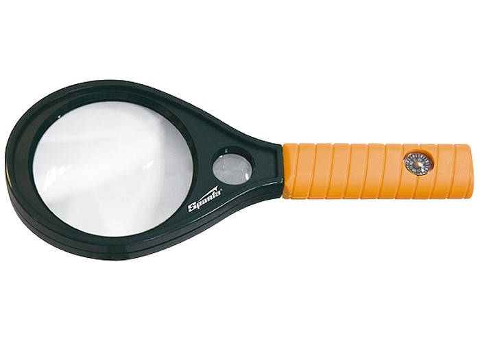 

Лупа 4-х и 6-кратная, D 70 и 20 мм, с рукояткой // SPARTA