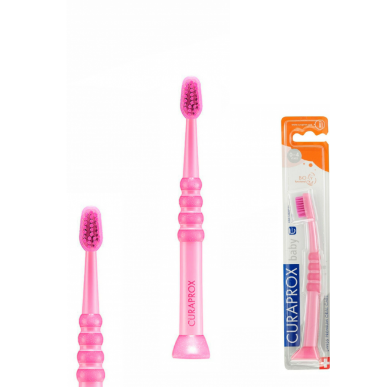 

Зубная щетка Curaprox Baby CuraKid CS 4260 (от 0 до 4 лет) розовая с розовой щетиной, 1 шт