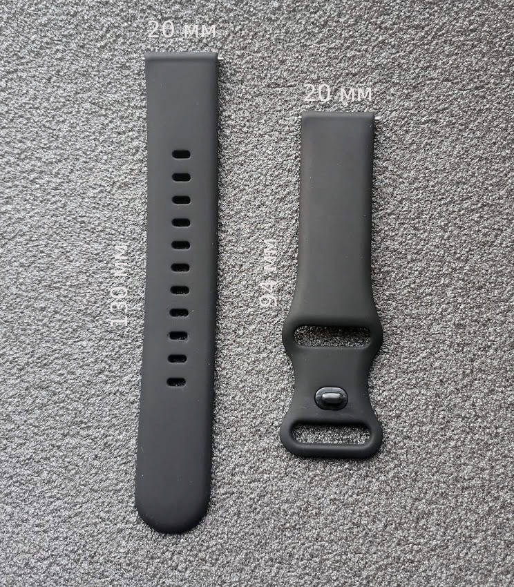 

Ремешок силиконовый Sport для смарт-часов Huawei Watch 2 | GT2 42mm | Honor MagicWatch 2 42mm, черный (20мм)