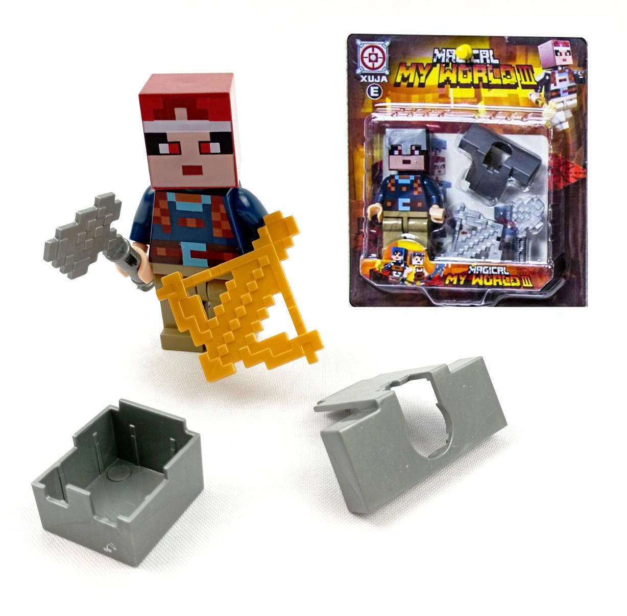 

Фигурка МАЙНКРАФТ в Блистере , с Оружием и Броней ( MINECRAFT ) Blister 80973-4