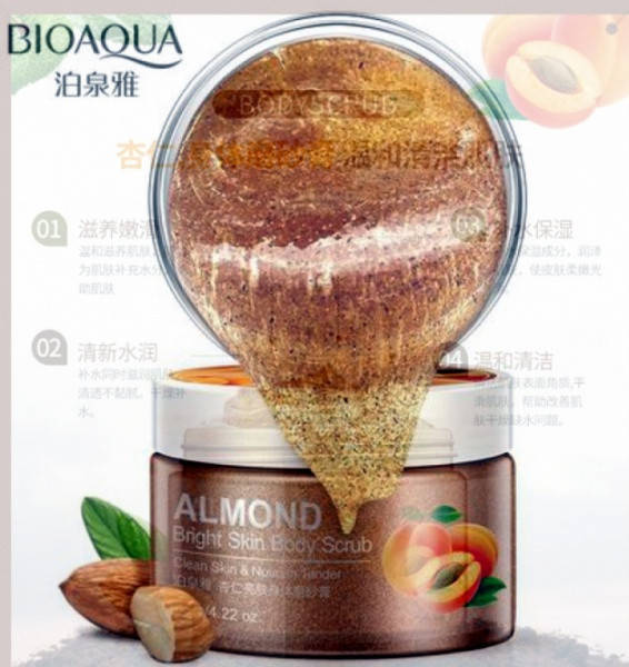 

Cкраб для тела с маслом миндаля BioAqua Almond Bright Skin Body Scrub