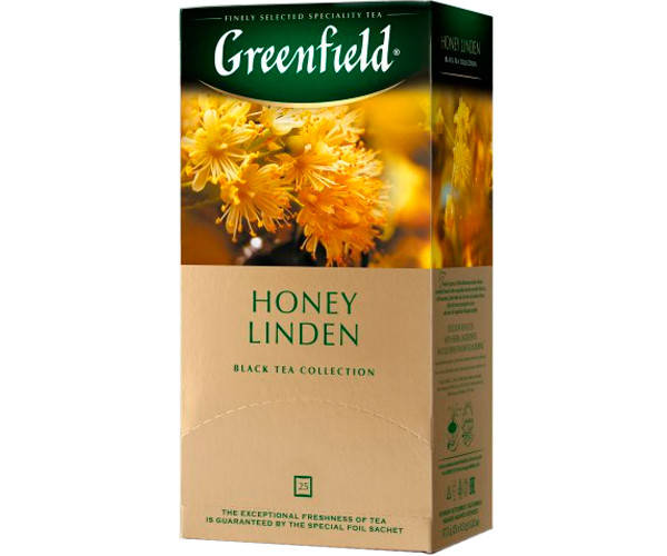 

Черный чай Greenfield Honey Linden - Мед и Липа в пакетиках 25 шт