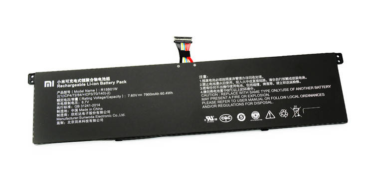 

Оригинальная батарея Xiaomi R15B01W (Mi Notebook Pro 15.6") 7.6V 60.4Wh 7900mAh - Аккумулятор для ноутбука, Черный