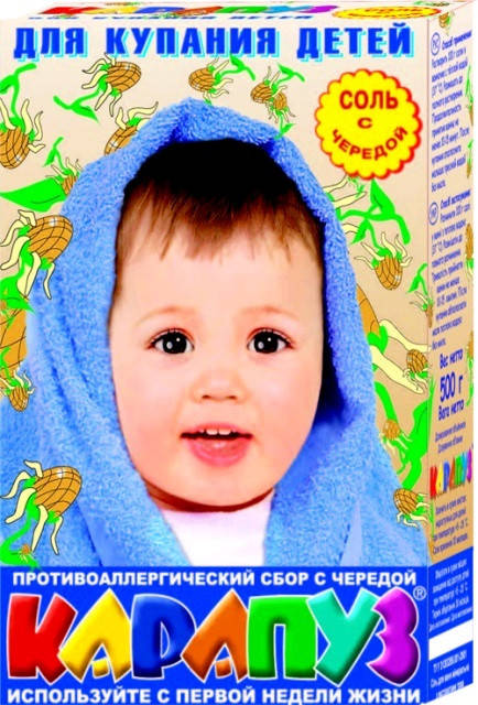 

Соль детская для ванн Karapuz череда 500г