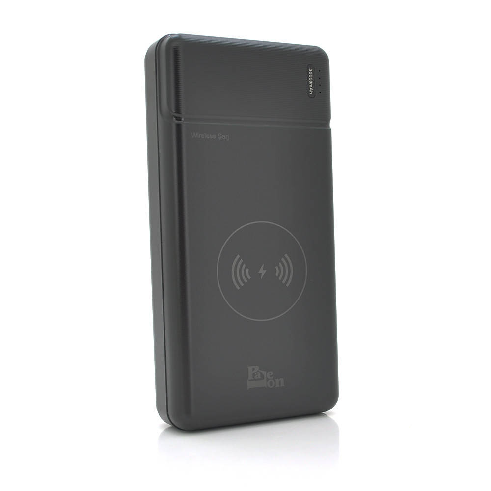 

Power bank PLO-30 с беспроводной зарядкой 30000mAh, Black, Blister