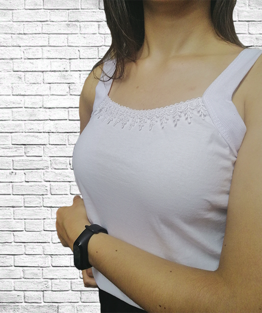 

Топ с кружевом женский 42