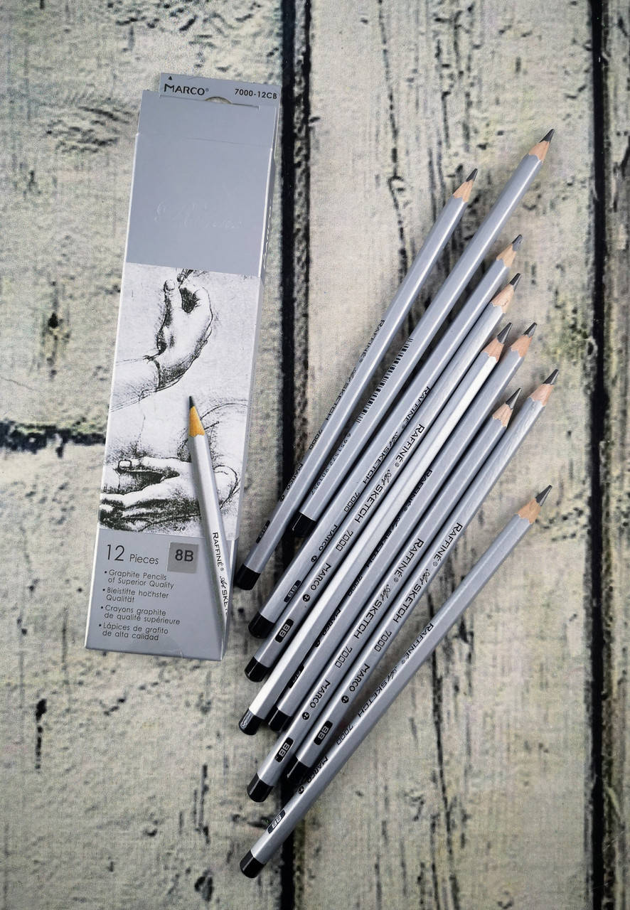 

Карандаш чернографитный 8В №7000-12СВ Raffine 10918Ф Marco