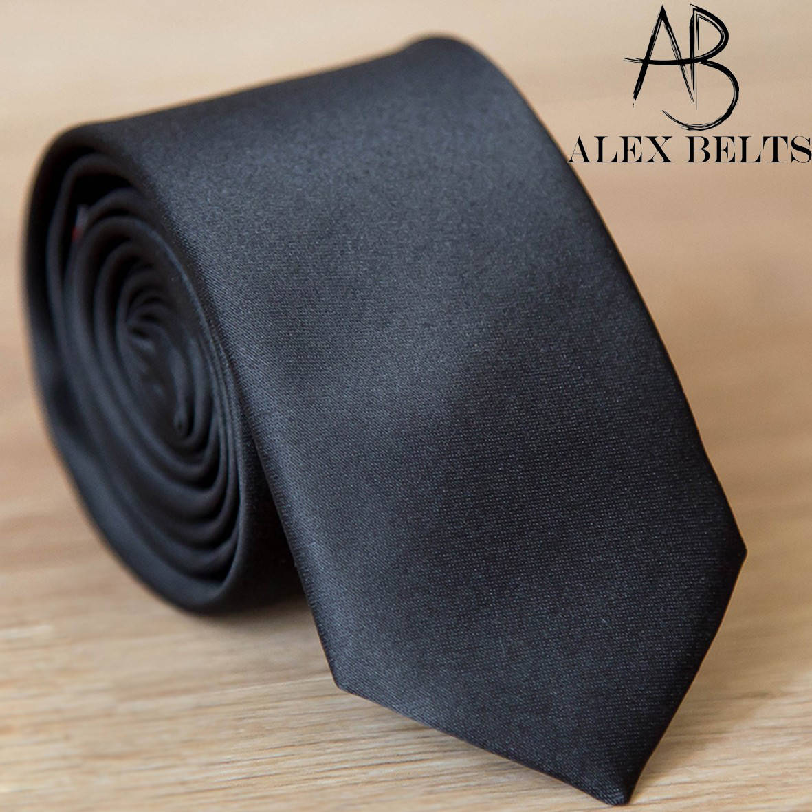 

Галстук узкий черный однотонный | Lan Franko. Арт.:GMUO003