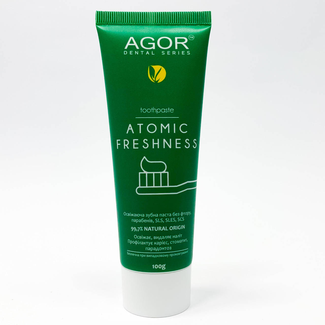 

Натуральная освежающая зубная паста AGOR ATOMIC FRESHNESS 100 г