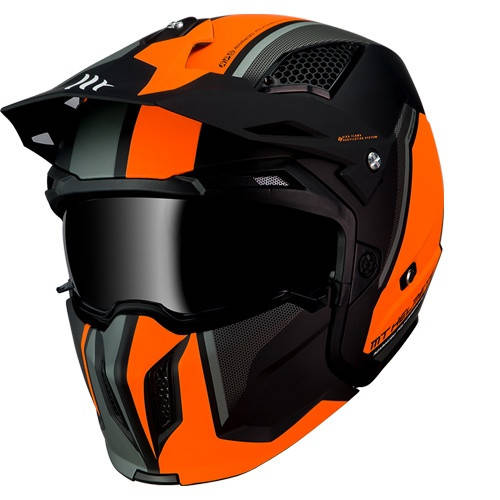 

Шлем MT Streetfighter SV Twin Black/Orange, Черный