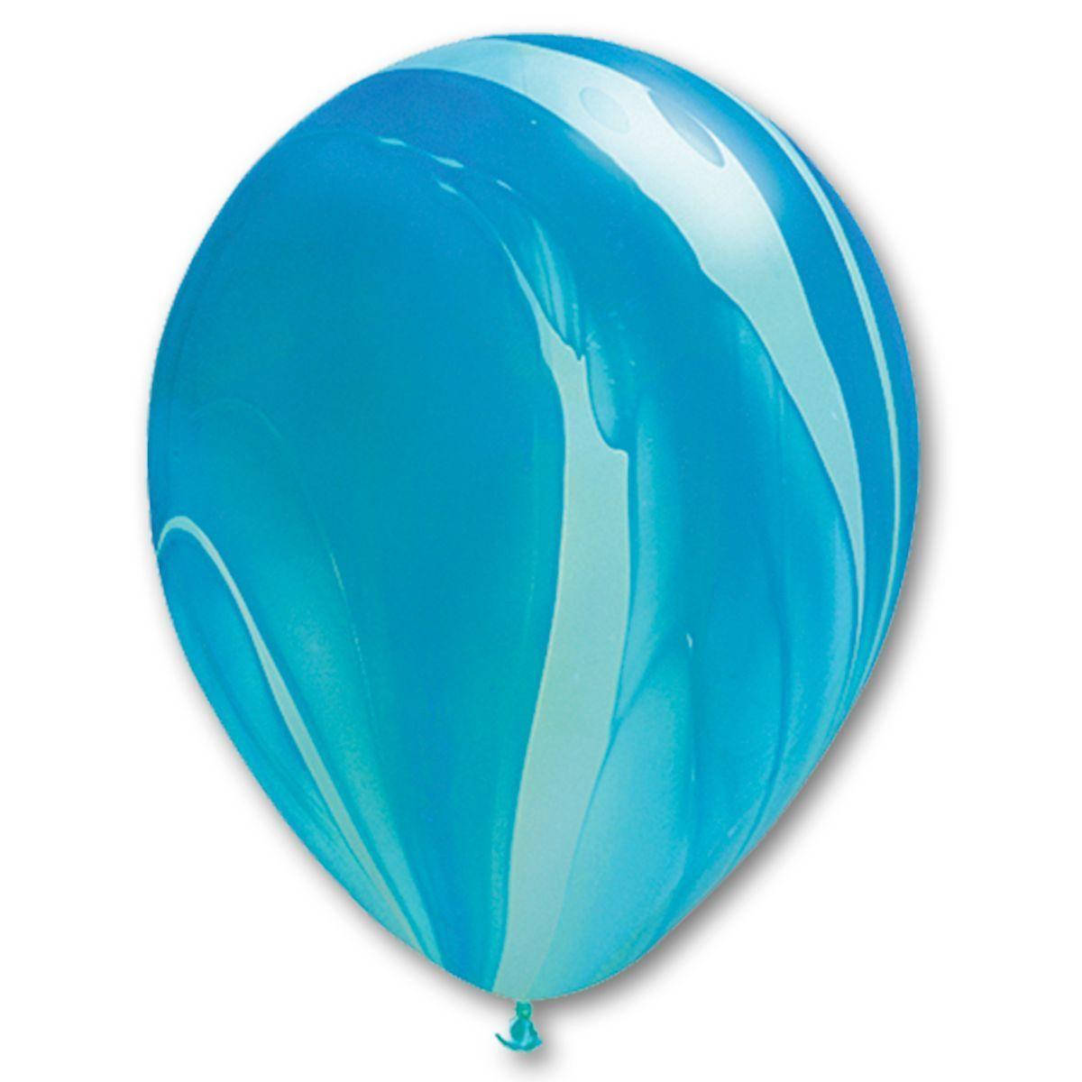 

Латексна кулька агат голуба blue superagate 11" Qualatex, Голубой