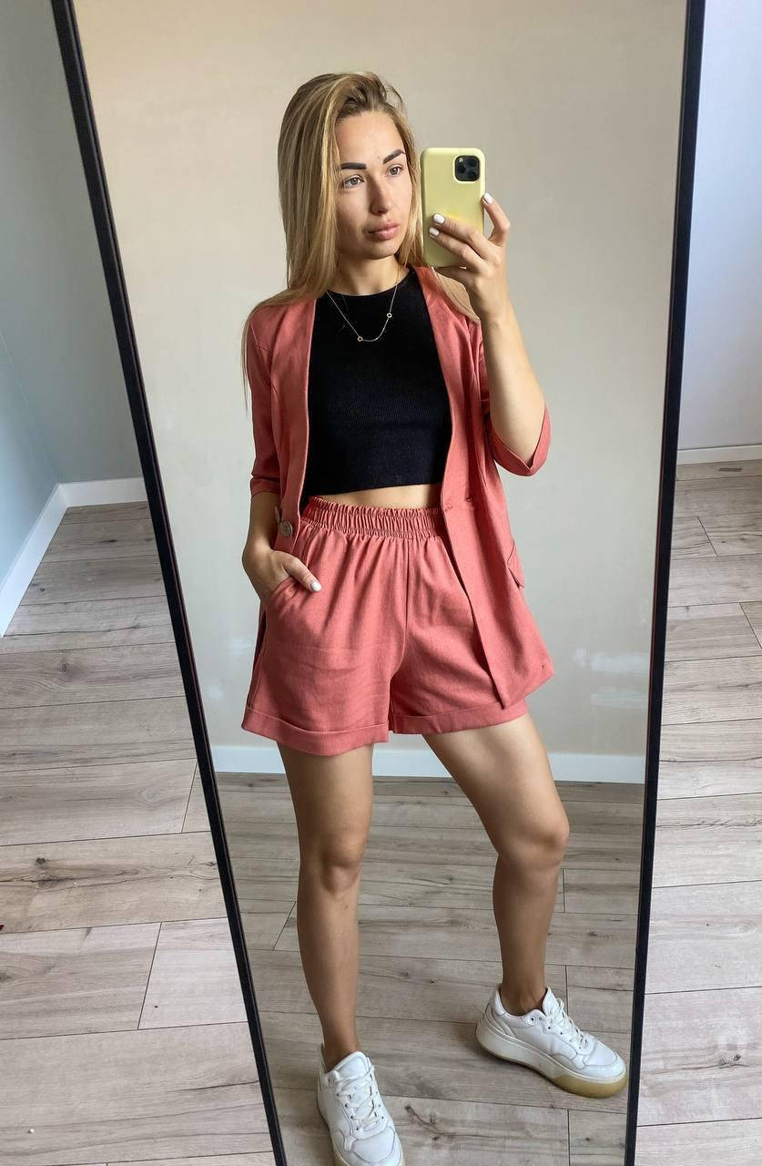 

Костюм женский лён Размеры: 42-48 "LAVANDA" недорого от прямого поставщика, Кирпичный