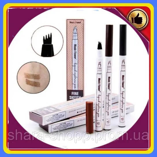 

Карандаш для бровей Music Flower 02 Dark brown (коричневый темный)