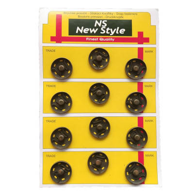 

D=21мм пришивные застежки-кнопки для одежды Sindtex 12шт металлические цвет антик (653-Т-0061)