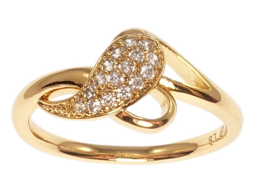 

Кольцо Xuping Позолота 18K "Всплеск" р.19
