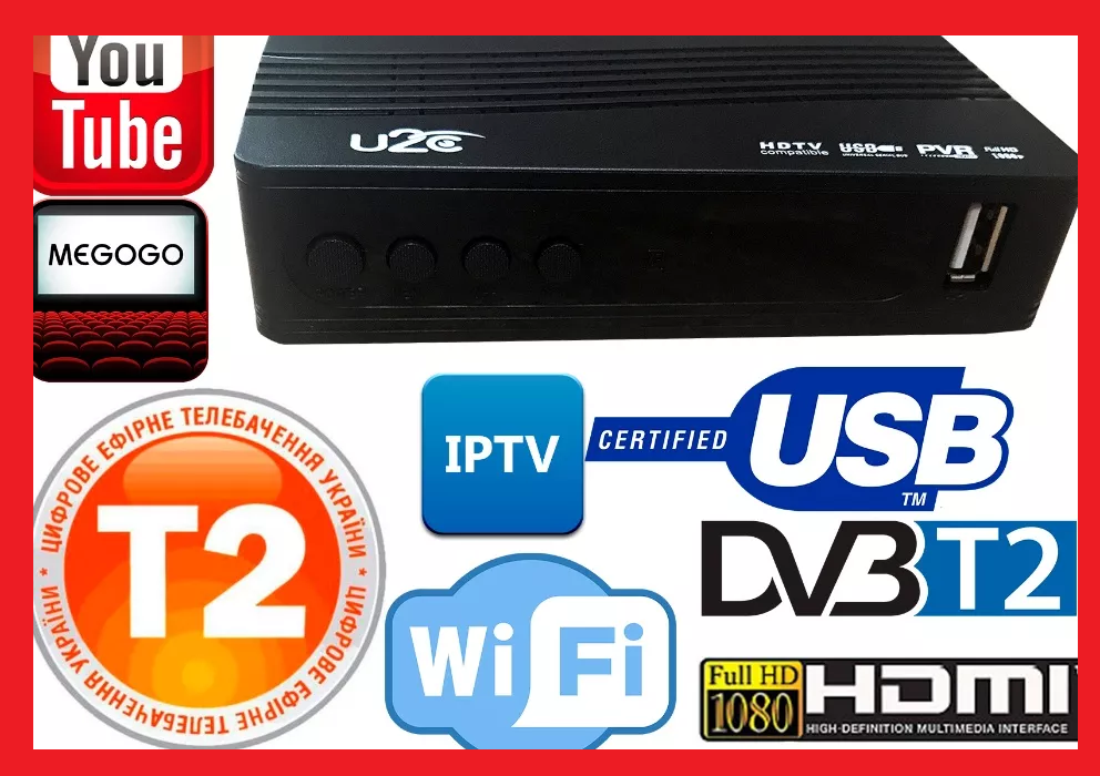 

Тюнер T2(цифровой ресивер,флешка,DVB-T2) IPTV,WIFI,HDMI,Megogo,YouTube
