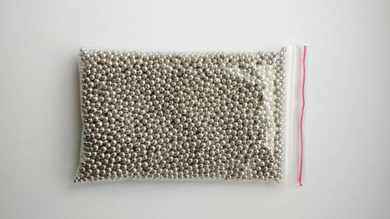 

Посыпка кондитерская Бусы серебро, 2 мм