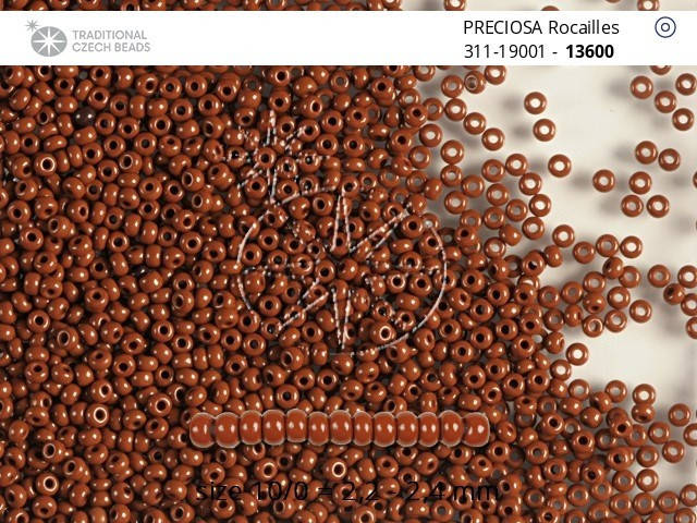 

31119/13600/10 Коричневый глянец чешский бисер Preciosa.1грамм