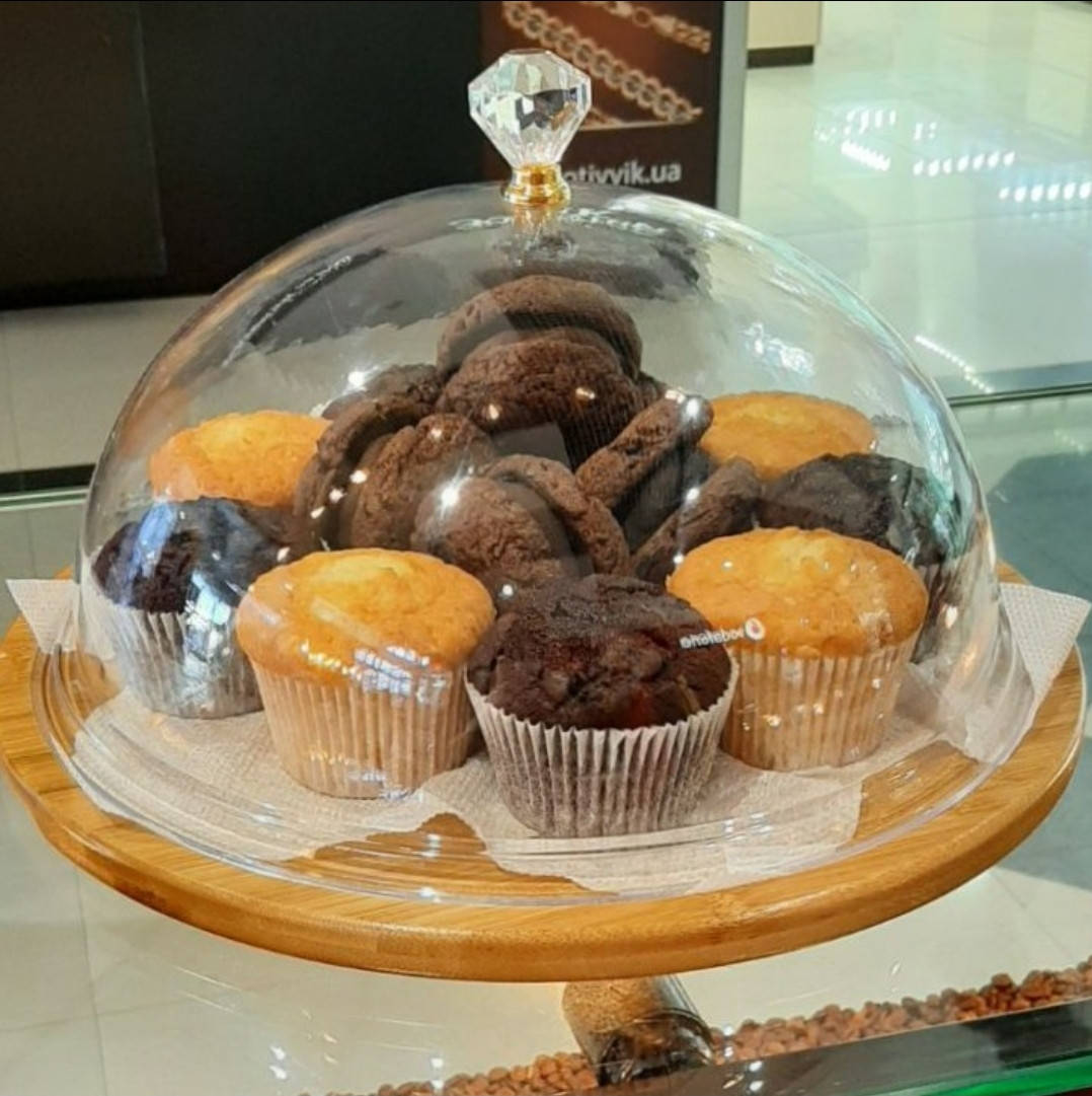 

Тортовница с пластиковой крышкой-куполом HLS 30.5 см (7310), Коричневый