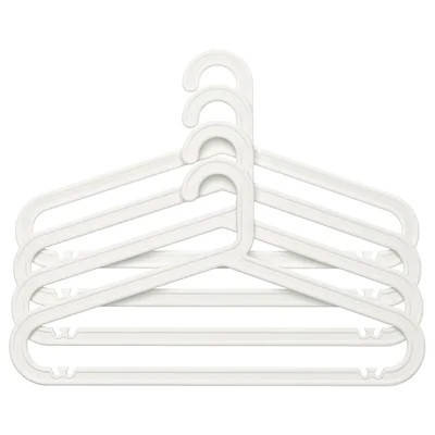 

Плечики для одежды IKEA BAGIS 4 шт Белые (504.274.58), Белый