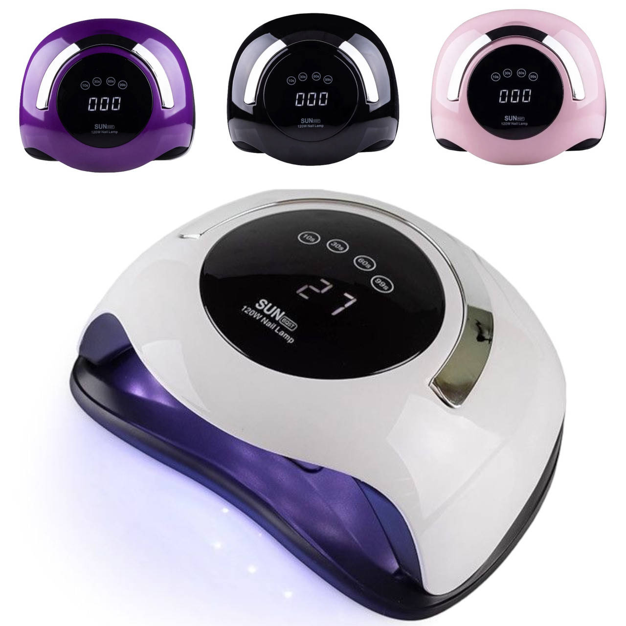 

Профессиональная UV/LED лампа SUN BQ5T для сушки гель-лака, 120 Вт., Разные цвета