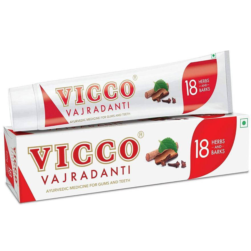 

Аюрведична зубна паста Вікко Ваджраданті 100г, Vicco Vajradanti herbal toothpaste, Аюрведическая зубная паста