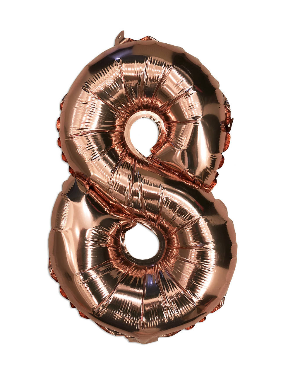 

Воздушные Цифры Фольгированные, Розовое Золото (35 см.) - для надувания воздухом 8, 35см