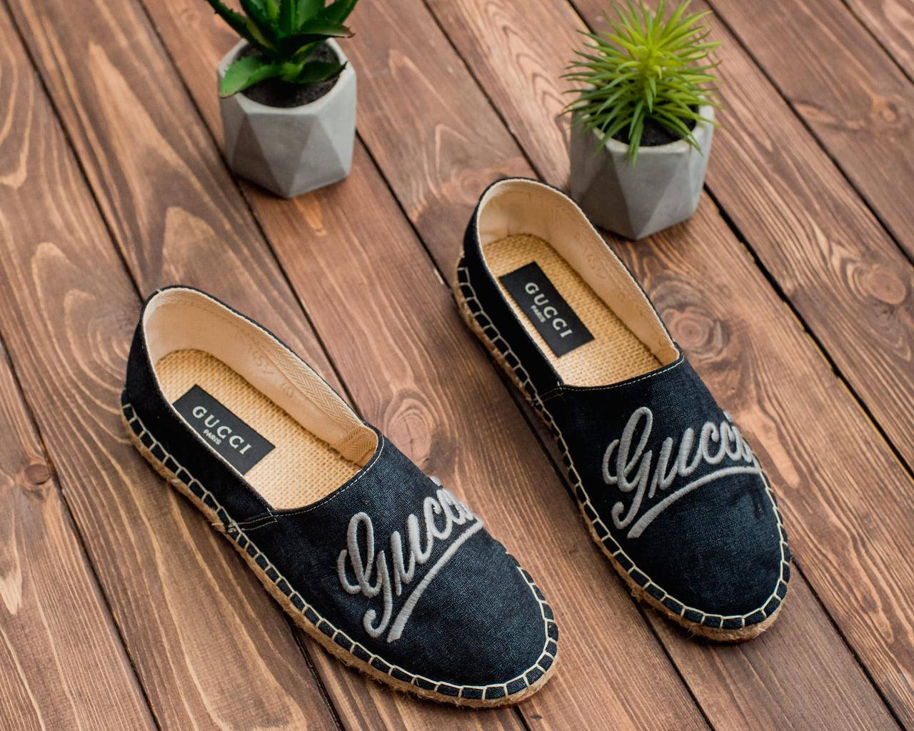 

Мужские эспадрильи GUCCI (blue) 43