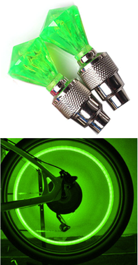 

(цена за 1штуку) Светящийся светодиодный колпачек на колеса для велосипеда, мигалки на колес