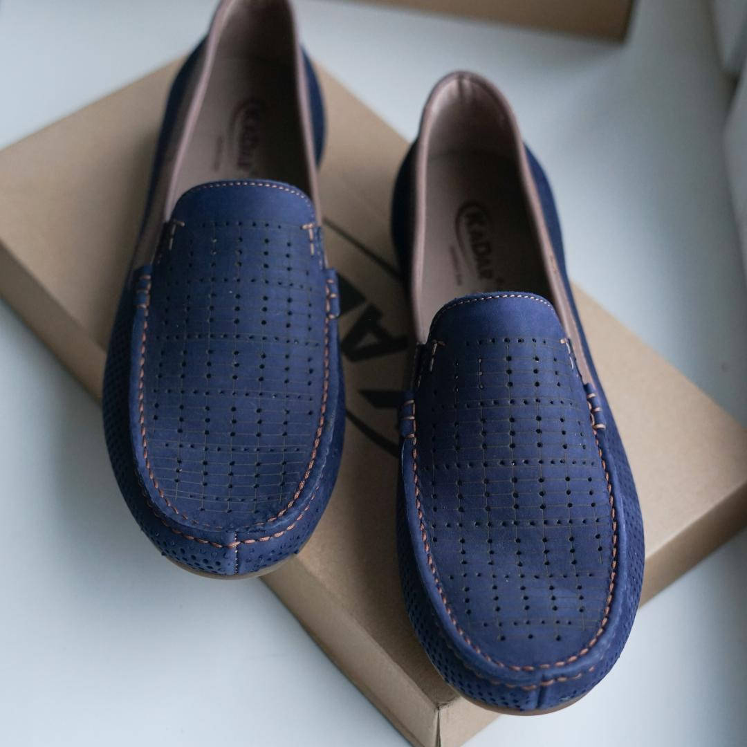 

Мужские синие мокасины Moccasins Kadar 344 классическая обувь