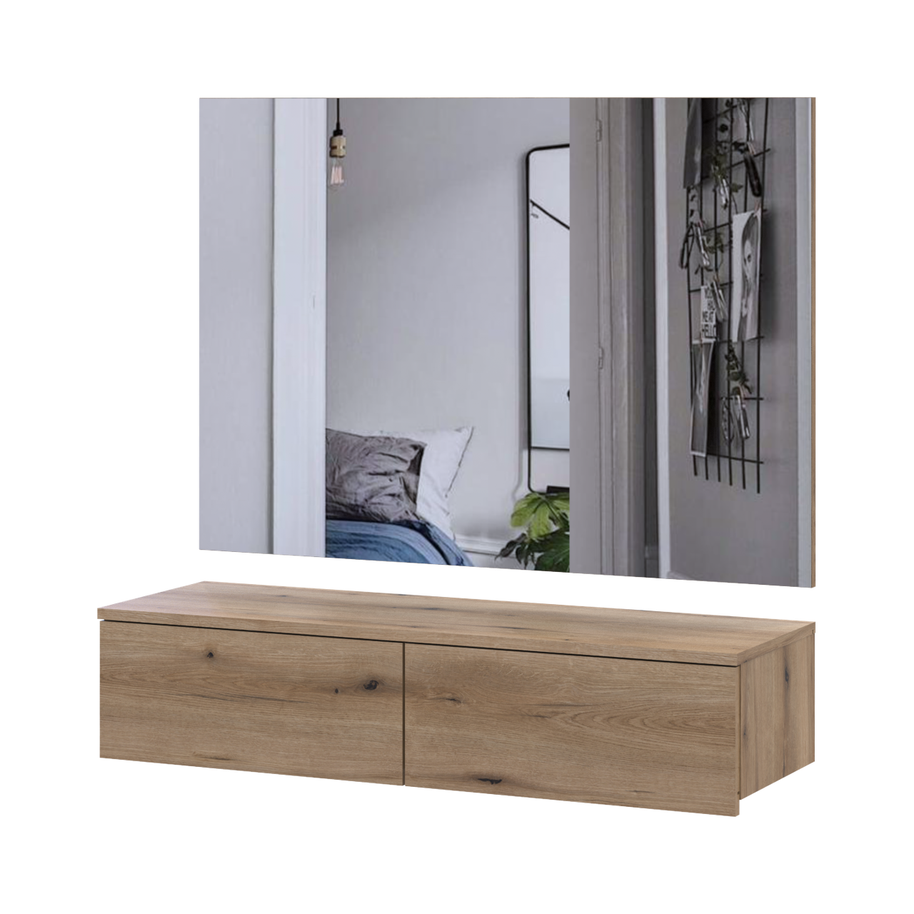 Комплект меблів Doros Левія + дзеркало Дуб Евок 100х32х100 (42005239)